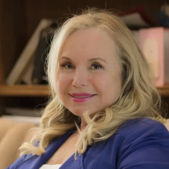 Dr. Frieda Birnbaum, seated in her Saddle River practice.